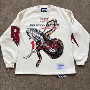 RIVINGTON ROI Rebis RRR 123  Sweatshirt White Size Mens 3 Graphic Print